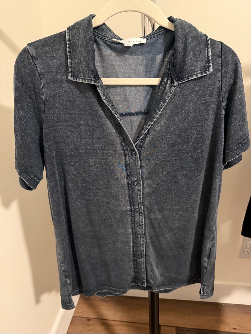 Jane and Delancey Washed Indigo Button-Front Shirt